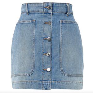 NWT-Veronica Beard Light Wash Miniskirt